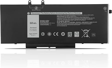 3HWPP Laptop Battery Compatible for Dell Latitude 5401 5410 5411 5501 5510 5511 Precision 3541 3550 3551 Inspiron 17 7706 15 7500 7506 2-in-1 Black Edition 10X1J N2NLL 1VY7F